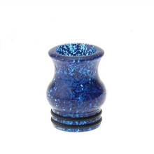 (Blue)High Borosilicate Glass Vape Drip Tip With Colorful Design For Gift Collector