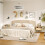 Wall Mounted Bedside Table Set, 2 Pieces, Natural Finish 8