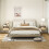 Wall Mounted Bedside Table Set, 2 Pieces, Natural Finish 4
