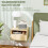 Wall Mounted Bedside Table Set, 2 Pieces, Natural Finish 6