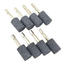 8 Pcs Cylinder Grinding Stone - 1/4inch Hex Shank Abrasive Stone Mounted Grinding Point for Rotary Tool Drill (20mm)