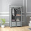 Grey Fabric Wardrobe with Clothes Rail and 2 Drawers 3