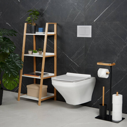 Toiletstoel van bamboe en ijzer 2