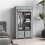 Grey Fabric Wardrobe with Clothes Rail and 2 Drawers 8