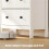 Commode met 4 lades, slaapkameropbergmeubel, wit 8