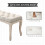 HOMCOM linnen gestoffeerde bank met houten frame, beige 6