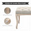HOMCOM linnen gestoffeerde bank met houten frame, beige 7