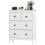 Commode met 4 lades, slaapkameropbergmeubel, wit 2