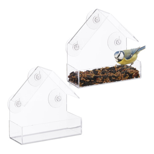 Fenster-Vogelhäuschen, 2er-Set