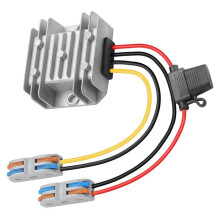 Convertitore Portatile / 9-36V A 12V 5A, Waterproof, Convertitore Step Down Buck Max 60W con Fusibile e Blocco Terminale
