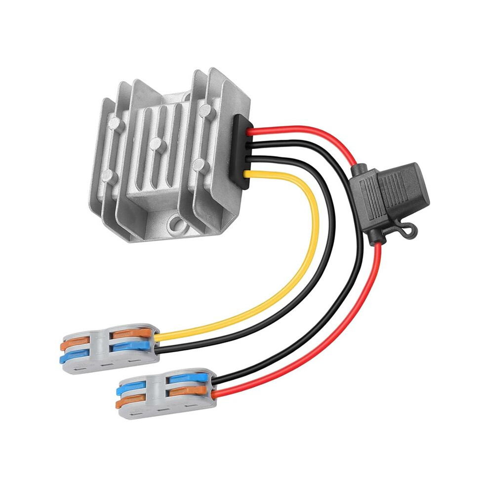 9-36V To 12V 5A Port Converter, Waterproof Voltage 60W Max Buck Step Down Converter With Fuse & Terminal Block 6031634396119