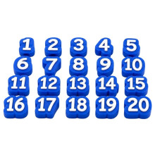 20 Pcs Numbered Pencil Toppers 1-20, Reusable Classroom Pencil Labels for Teachers, Pencil Tracking Markers for School