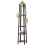 4 Tier Coat Rack with 8 Hooks and Storage Shelves Brown 2
