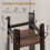 4 Tier Coat Rack with 8 Hooks and Storage Shelves Brown 7