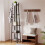 4 Tier Coat Rack with 8 Hooks and Storage Shelves Brown 3