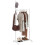 White Mobile Clothes Rack with Wheels Rail Hooks and Shoe Rack 1