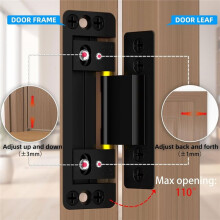 2 Pack Ultra-Thin Hidden Door Hinges, Adjustable Concealed Hinges, Silent Smooth 110 Opening Hinges