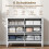Moderne ladekast/dressoir met 6 lades, wit 6