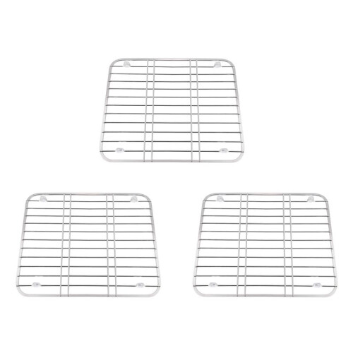 3X Stainless Steel Sink Drainer Rack Multifunctional Fruit Vegetable Dish Drying Rack Kitchen Sink Protector Grid 1