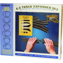Bachmann Trains - Snap-Fit E-Z TRACK LAYOUT EXPANDER SET - STEEL ALLOY Rail With Black Roadbed - HO Scale