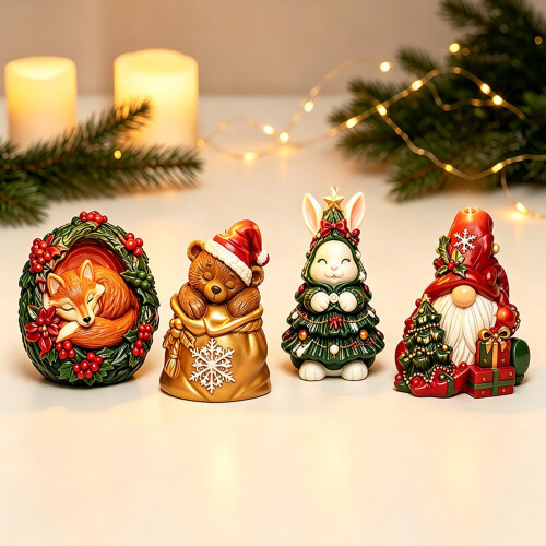 Christmas Candle Casting Form for DIY Winter Table Projects,-26 2