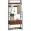 Wardrobe with Shoe Rack Bench Hooks and Clothes Rail Brown 1