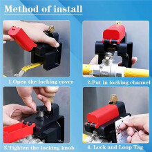 Adjustable  Valve Lockout Device Industrial Safety Lock Valve Lock Out Tag Out, Water Valve Lock, Gas Valve Lock,1PC