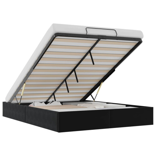 VidaXL vidaXL Ottoman Bed Frame Black Queen Size Velvet 2