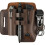 Multitool Sheath for Belt - Pouch & Leather Case with Flashlight Holder,Pen Loop & Keychain Clip for Men Brown 1