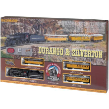 Bachmann Trains - Durango & Silverton Ready To Run Electric Train Set - HO Scale, Yellow
