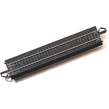 Bachmann Trains - Snap-Fit E-Z TRACK 9" STRAIGHT TRACK (4/card) - STEEL ALLOY Rail With Black Roadbed - HO Scale (44411)