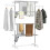 4 Tier Mobile Clothes Drying Rack with Wheels Stainless Steel 1