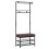 Coat Rack with Shoe Bench 5 Hooks and 2 Storage Tiers 1