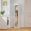 Witte kledingkast met kledingstang en soft-close deur. 4