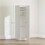 Witte kledingkast met kledingstang en soft-close deur. 5