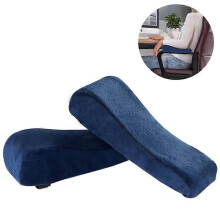 Housses d'accoudoirs pour soulager les coudes, coussinets ergonomiques pour chaises de bureau, tissu velours doux, design incurvé, sang