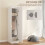 Witte kledingkast met kledingstang en soft-close deur. 7