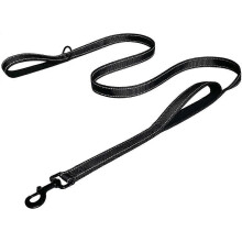 Laisse robuste avec mousqueton facile à utiliser, idéale pour le dressage, avec poignées rembourrées confortables et des bandes réfléch