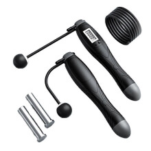 Corde à sauter avec compteur de calories et revêtement en PVC durable, poignées ergonomiques antidérapantes pour hommes, femmes, enfant