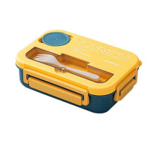 Boîte à lunch Mosiee, contenants alimentaires Bento portables avec baguettes, fourchette et cuillère, compatible avec le fourrage micro