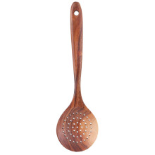 Schaumlöffel aus Holz, langer Griff, geschlitzter Löffel, Küchenutensil