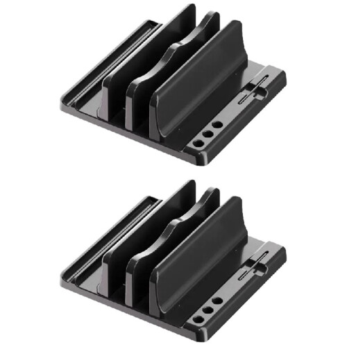4 in 1 Laptop Stand Vertical Save Desktop Space Easy to Place Computer Accessories Scalable Width Desk Storage