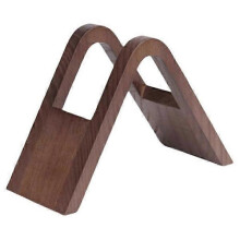 Koffiefilterhouder, houten kegelvormig opbergrek voor koffiepapier, dispenser voor koffiefilterpapier, oranje