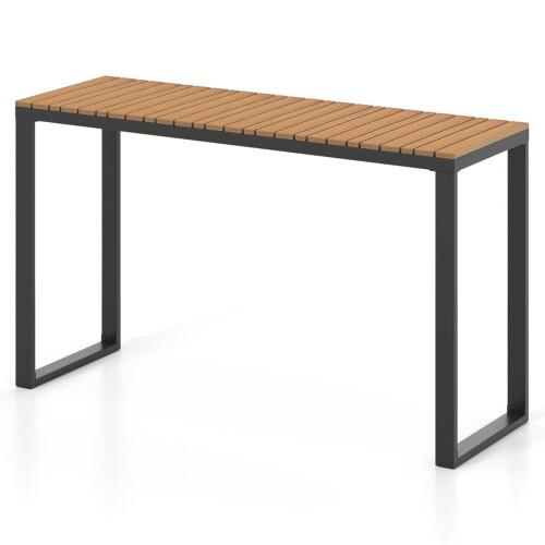 Buitenconsoletafel voor op het terras, 129 x 42 cm, WPC-blad 1