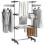 Foldable Clothes Drying Rack 4 Tier One Click System Blue Silver 1