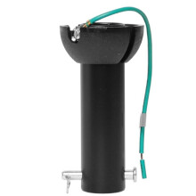 4 Inch Matte Black Ceiling Fan Downrod with Hanger , 1" OD (Fits 3/4" ID Mounts) Universal Threadless Extension Pole