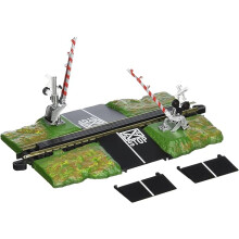 Bachmann Trains - Snap-Fit E-Z TRACK E-Z TRACK CROSSING GATE - NICKEL SILVER Rail With Grey Roadbed - N Scale Small