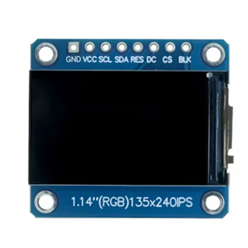 Tela LCD IPS de 1,14 Polegadas 135x240 SPI ST7789, Módulo de Tela TFT de 65 Mil Cores para  para Raspberry Pi ESP32 STM32 DIY 1