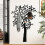 Black Wall Mounted Coat Rack with Tree Design and Bird Hooks 4