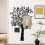 Black Wall Mounted Coat Rack with Tree Design and Bird Hooks 3